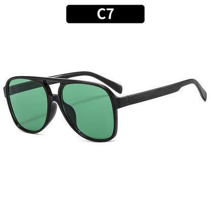 Trendy Retro Square Sunglasses Casual UV400 Protection