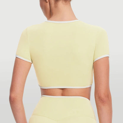 High-Waisted Color-Block Leggings Set for Women