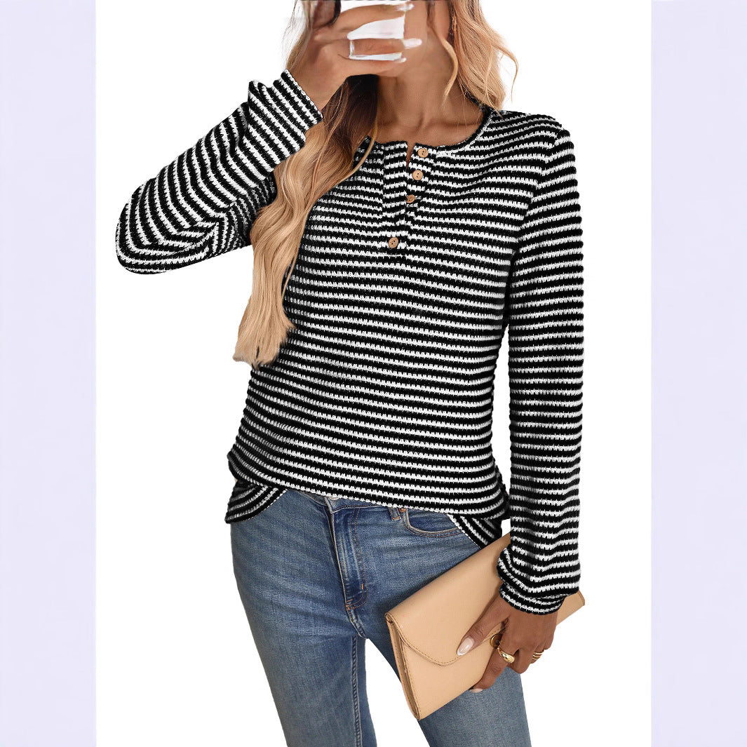 Casual Pineapple Check Long Sleeve T-Shirt