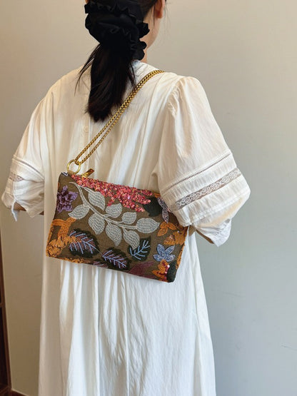 Embroidered Sequin Evening Clutch Bags Trendy Retro Style