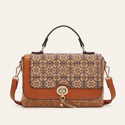 Retro European And American Cork Pattern Handbag