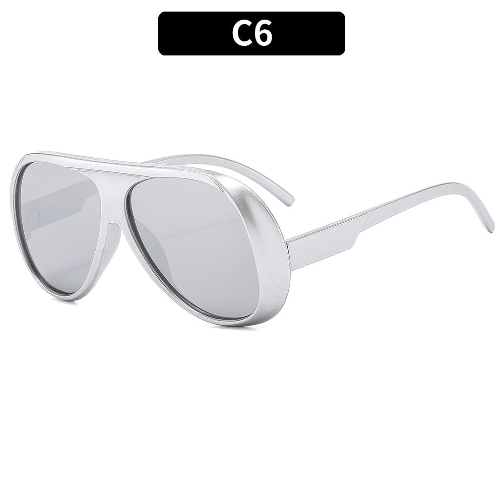 Trendy Large Frame Outdoor Cycling Sunglasses for Men and Women
