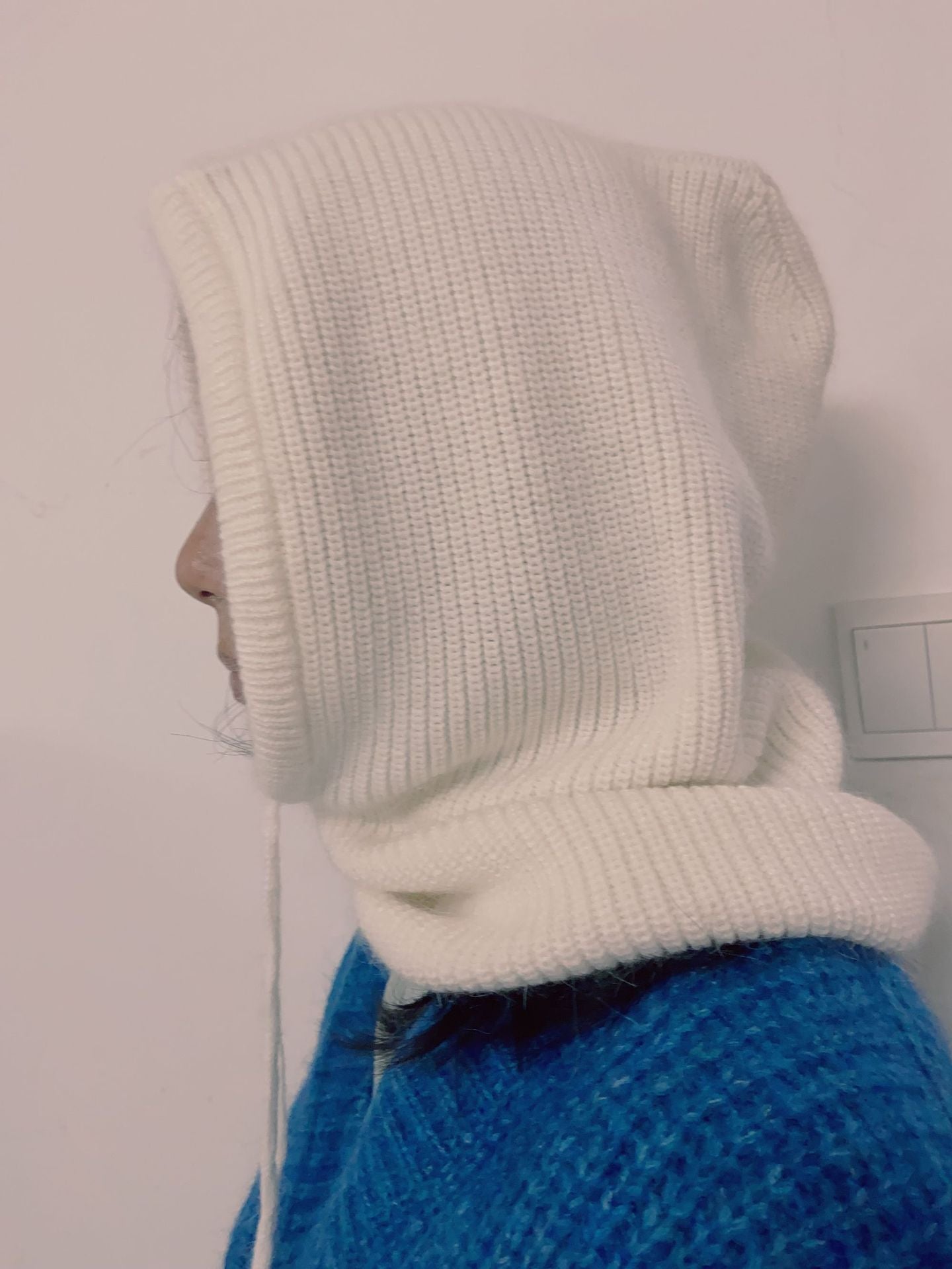 Unisex Simple Solid Color Knitted Rabbit Hair Beanie