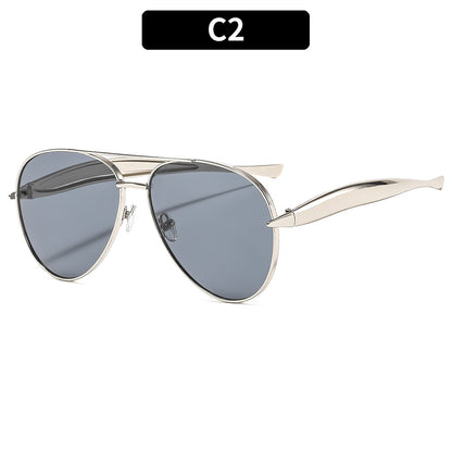 Trendy Full-Rim Metal Sunglasses for Men and Women