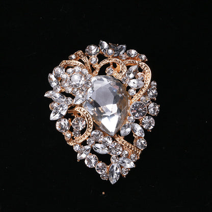 Creative Alloy Cat Brooch Crystal Glass Pin Fashion Accessory