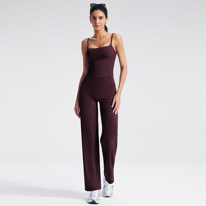 Women's Slim Fit Yoga Tank Top Set with Built-in Bra
