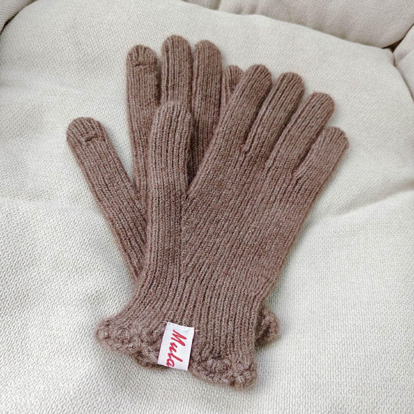 Wool Fingerless Touchscreen Gloves Warm Mittens for Women