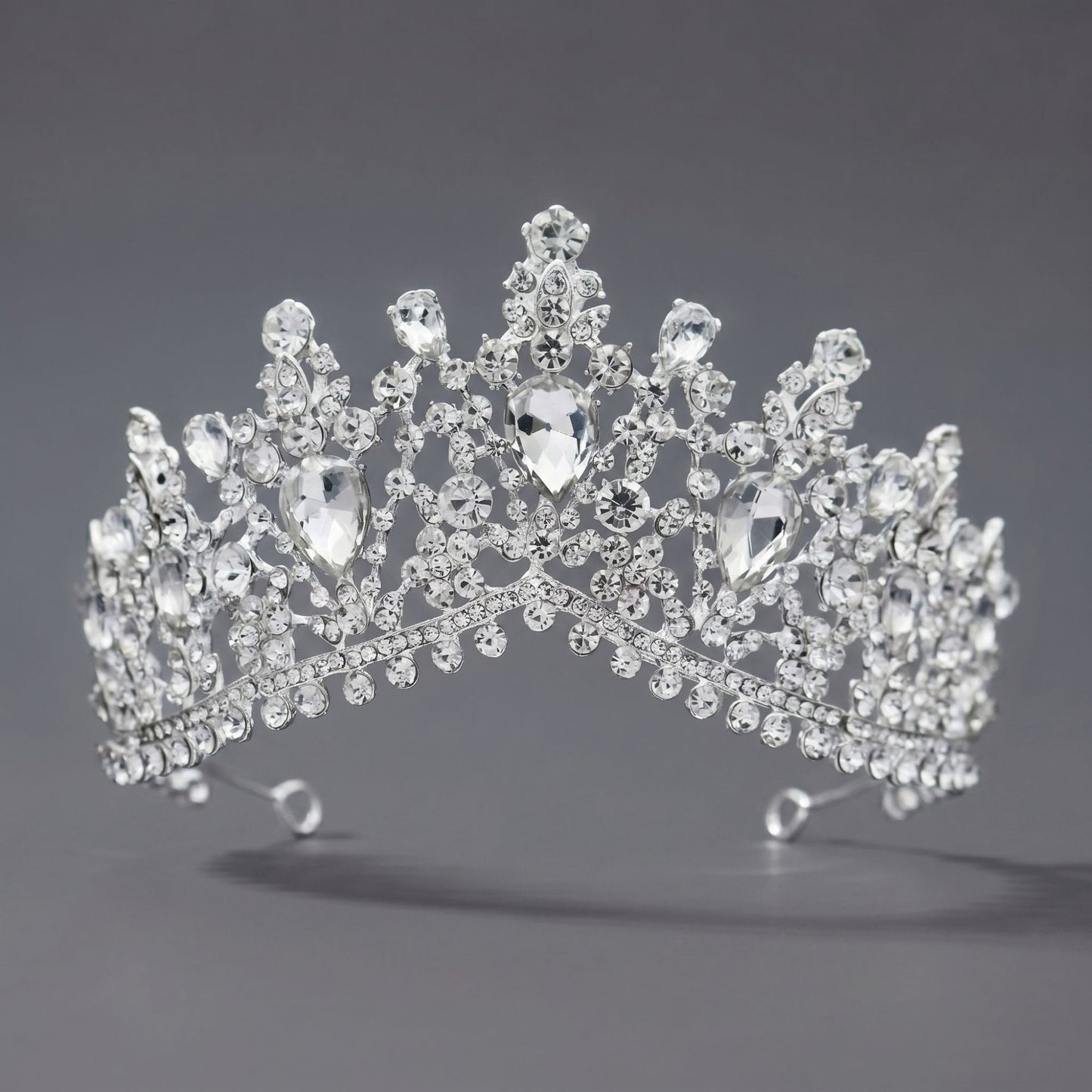 Luxury Rhinestone Princess Crown Headpiece for Birthdays and Weddings