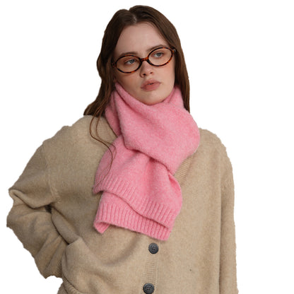 Cozy Wool Blend Knitted Scarf for Men and Women