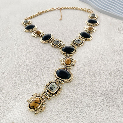 Necklace Geometric Resin Gem Pendant Everyday Casual