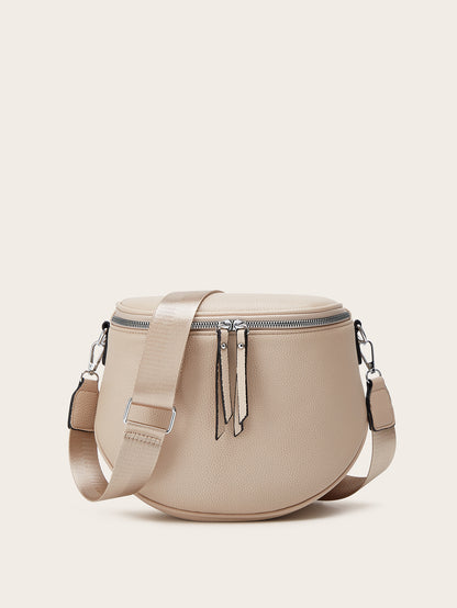 Vintage Style Saddle Bag With Wide Strap