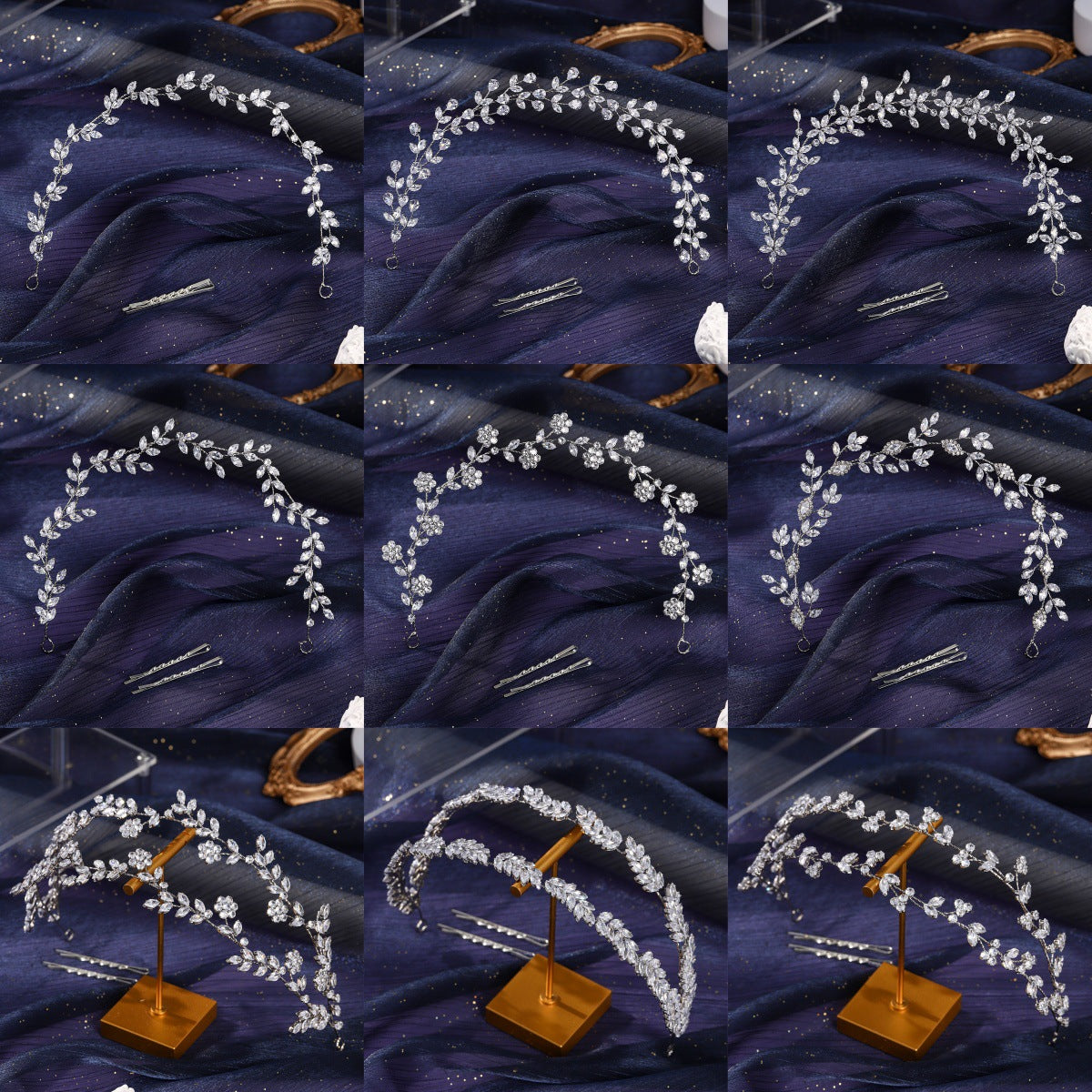 Bridal Crystal Headband Elegant Silver Hair Accessory for Weddings and Parties