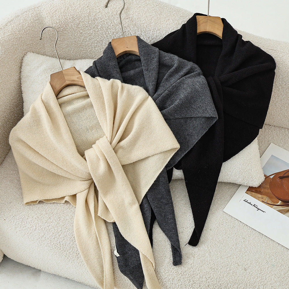 Unisex Versatile Knit Shawl with Sun Protection