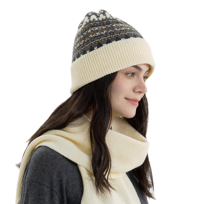 Knitted Fair Isle Earflap Beanie for Men and Women