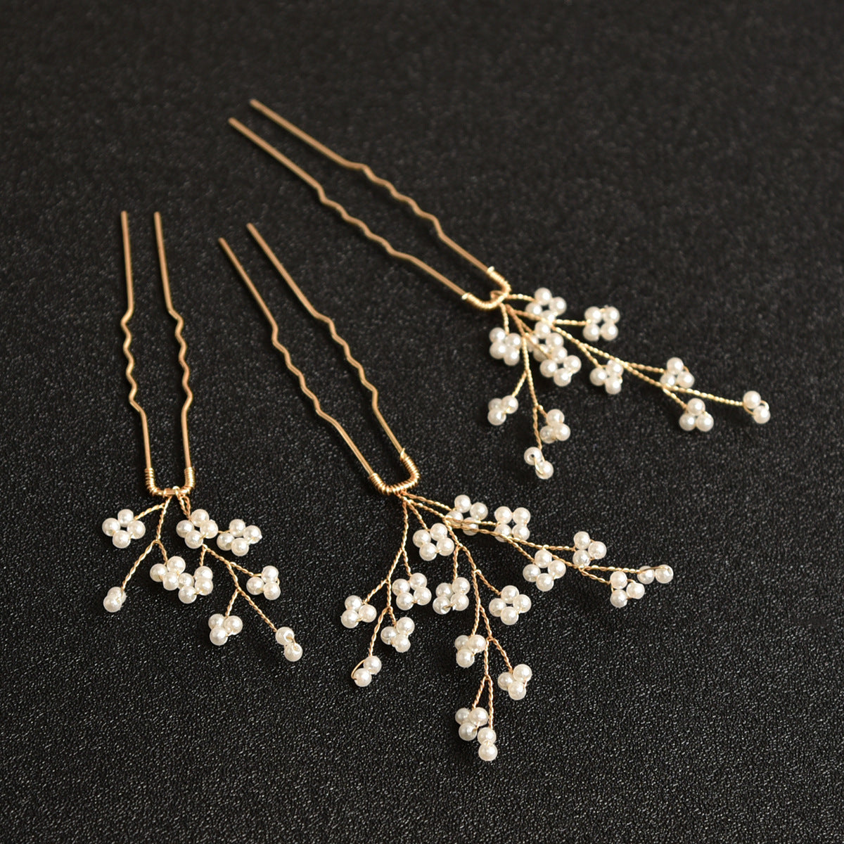 U Shaped Pearl Hair Pins Handmade Wedding Party Accessories