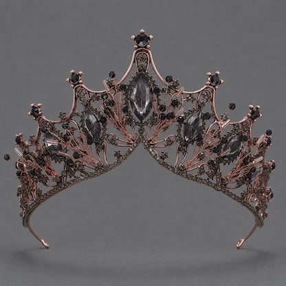 Baroque Style Crystal Crown for Weddings and Parties