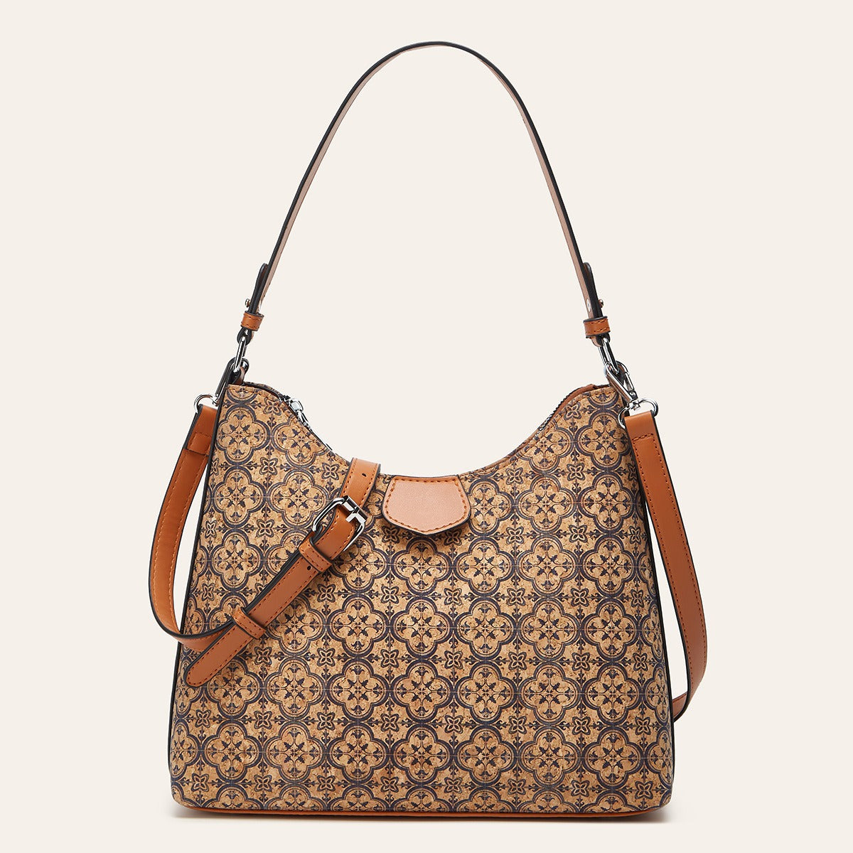 Vintage Ethnic Style Cork Shoulder Bag
