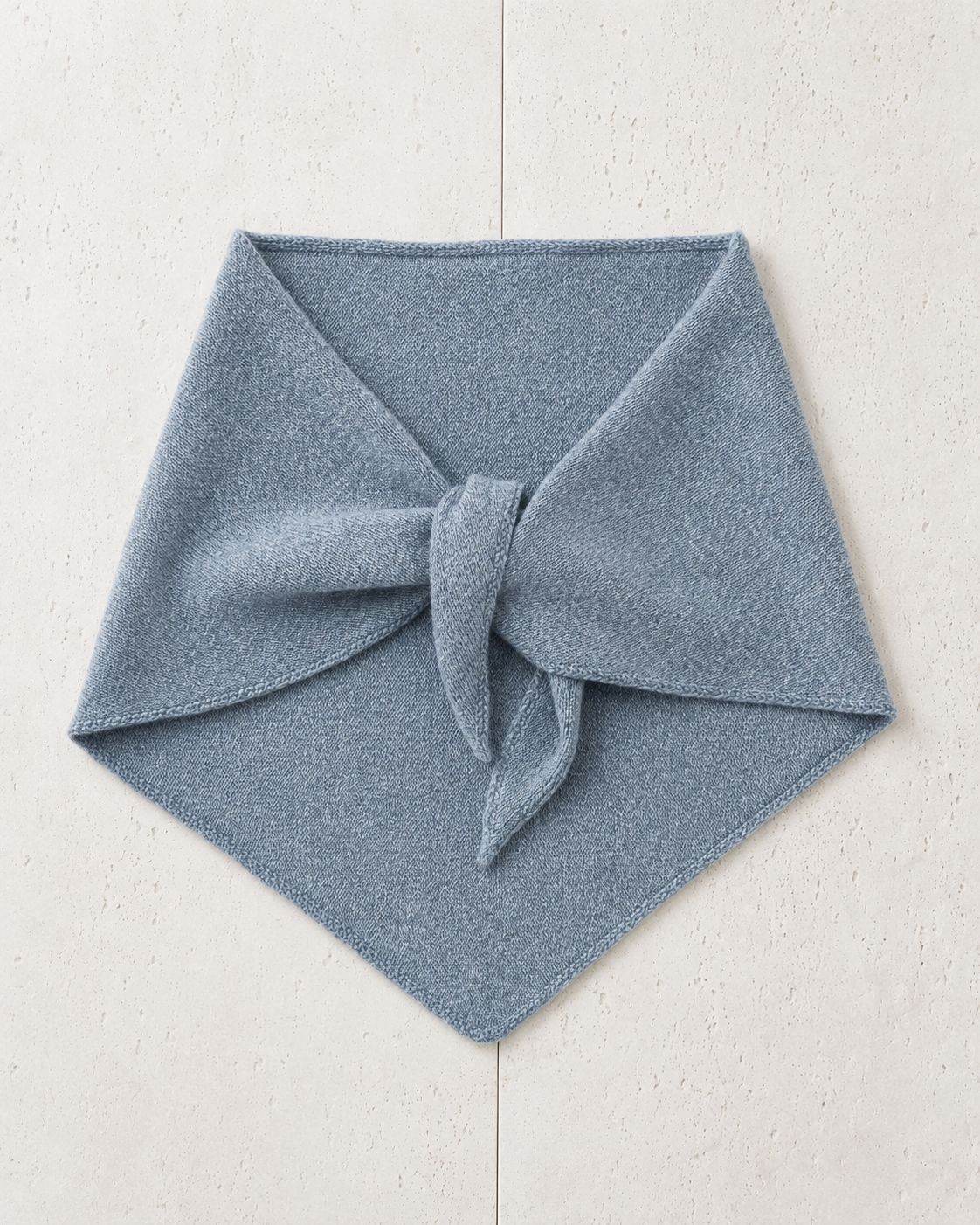 Solid Color Cashmere Wool Knitted Triangle Scarf for Women