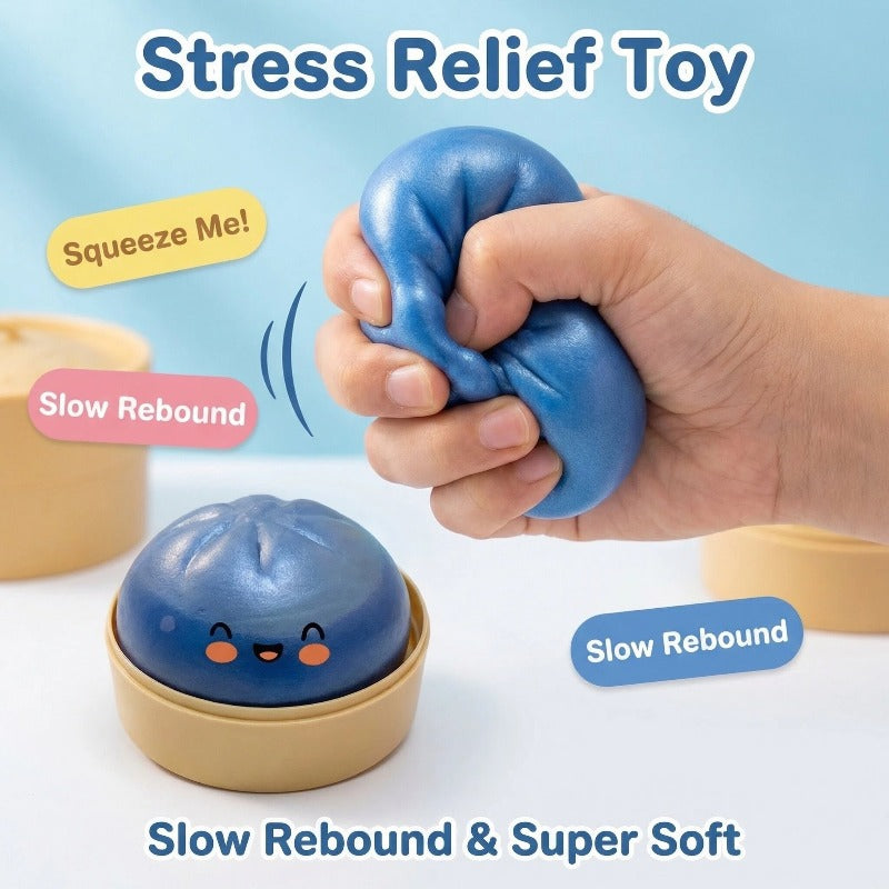 Dumpling Squishy Toy Smiley TPR Stress Relief
