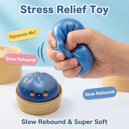 Dumpling Squishy Toy Smiley TPR Stress Relief