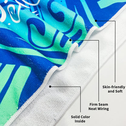 Multisize Microfiber Beach Towels Absorbent Printed Surf Towels