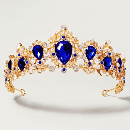 Baroque Vintage Bride Crystal Crown Hair Accessory for Weddings and Parties