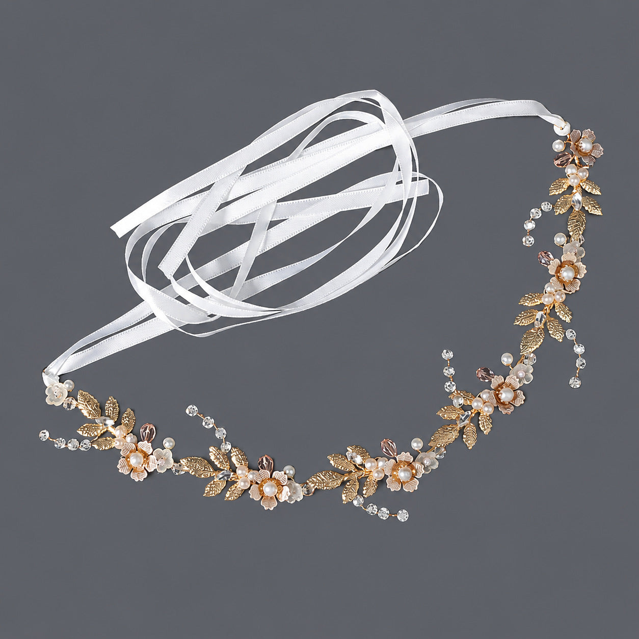 Elegant Floral Hairband with Rhinestones for Any Occasion