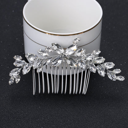 Minimalist Rhinestone Bridal Hair Comb Elegant Hairpiece
