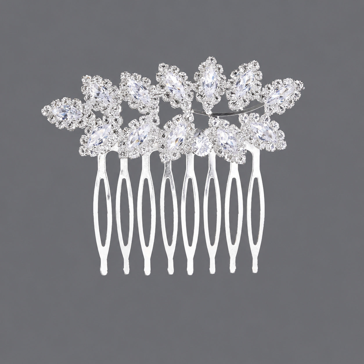 Vintage Floral Zircon Hair Comb Elegant Bridal Headpiece