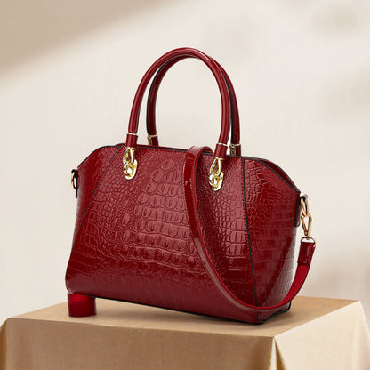 Fashionable Crocodile Pattern Tote Bag Women's PU Leather All-Season