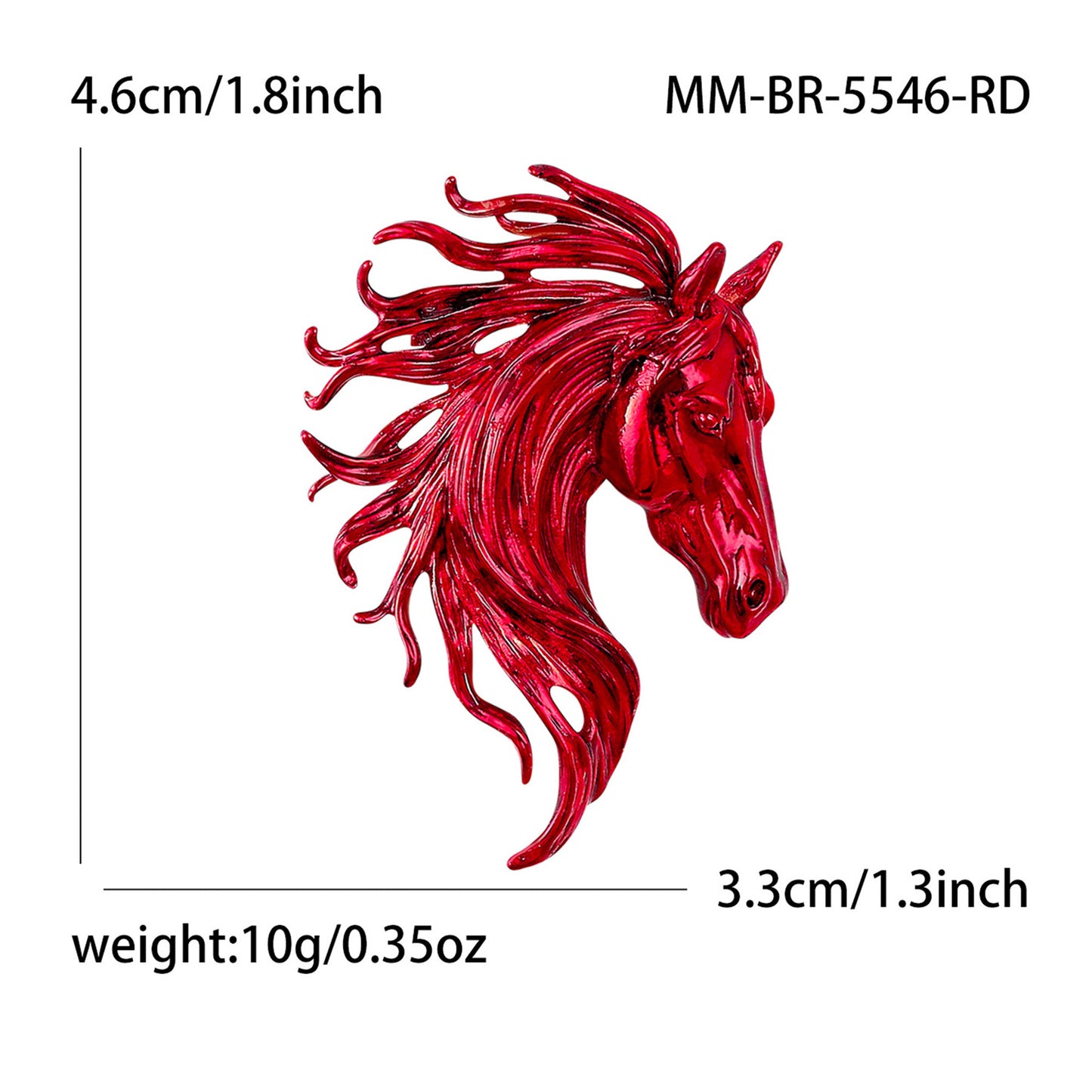 All-Season Alloy Horse Brooch Stylish Animal Accessory