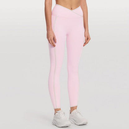 High-Waisted Color-Block Leggings Set for Women