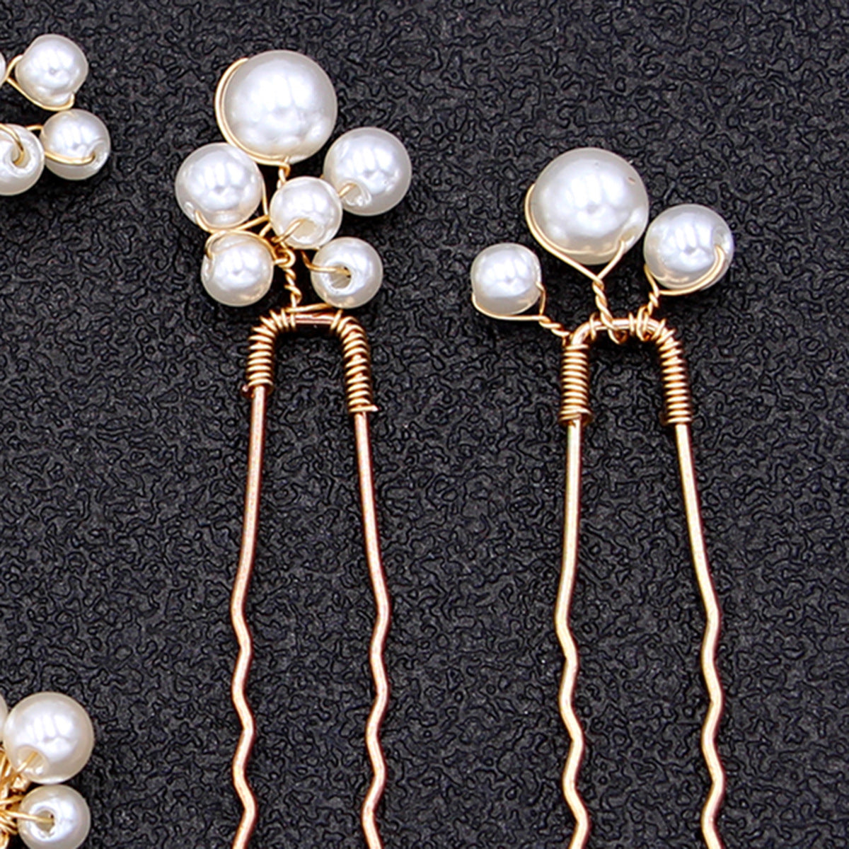 Baroque Vintage Pearl Hair Comb Set for Brides