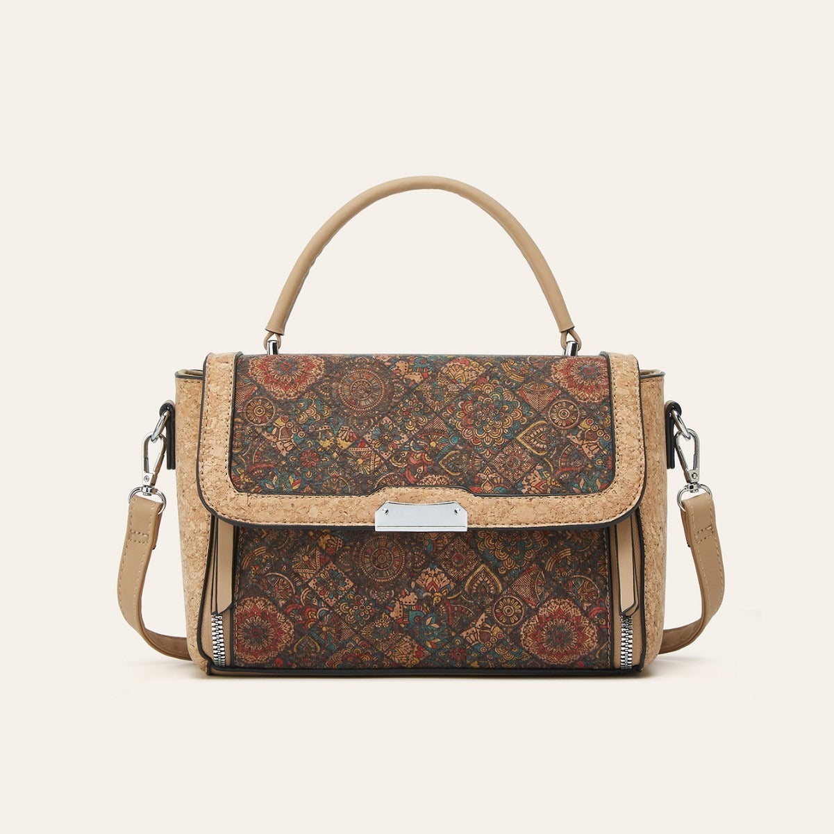 Cork Printed Trendy Small Tote Bag Casual Shoulder Bag