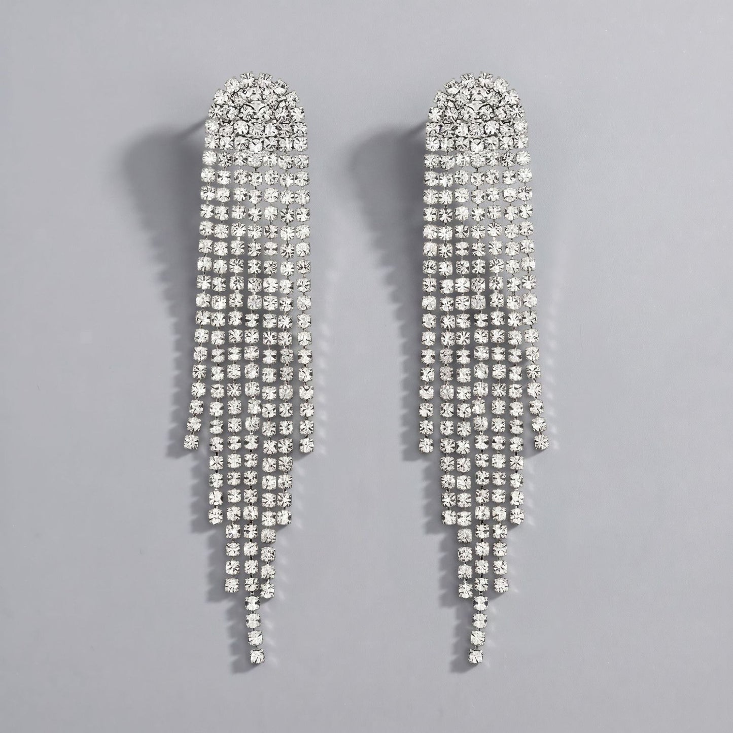 Vintage Floral Alloy Rhinestone Earrings Elegant Daily Drops