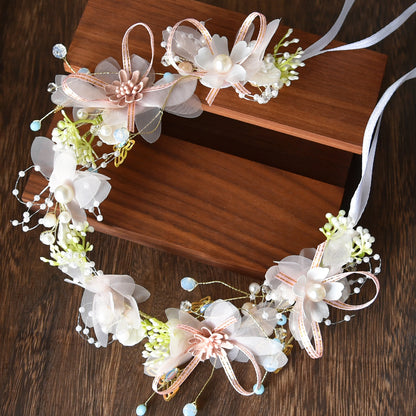 Floral Headband Wedding Hairpiece for Brides