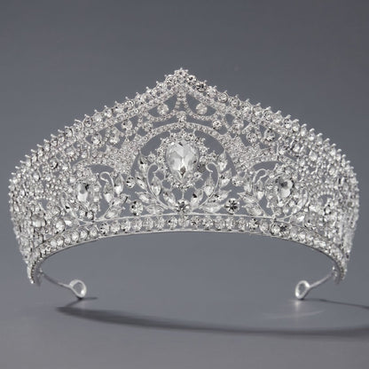 Luxury Rhinestone Princess Crown Headpiece for Birthdays and Weddings