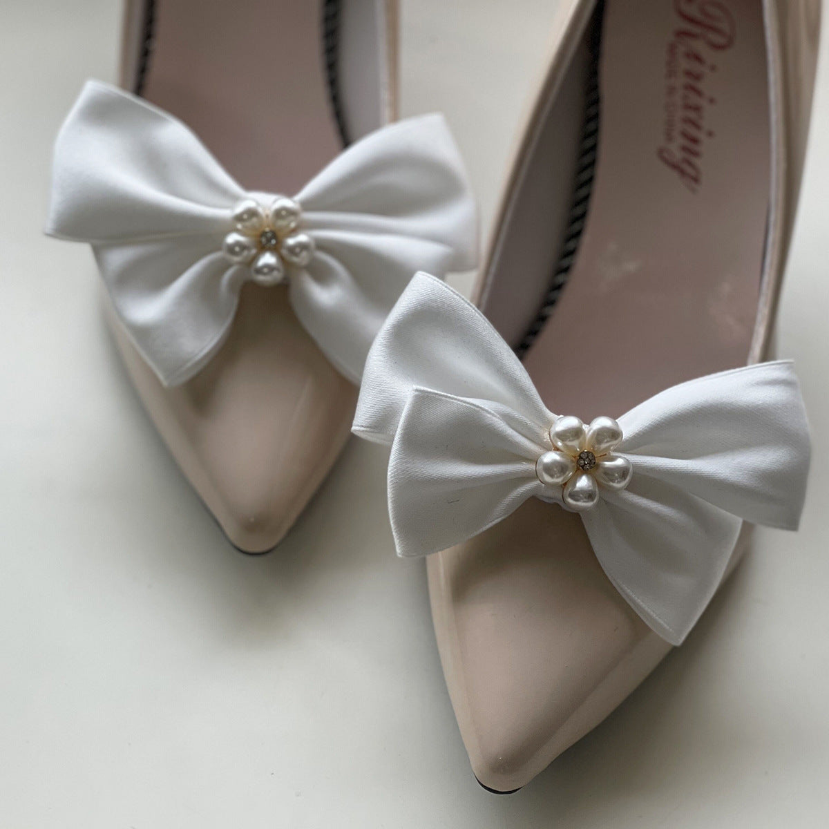 White Butterfly Alloy Shoe Clips Wedding Accessories