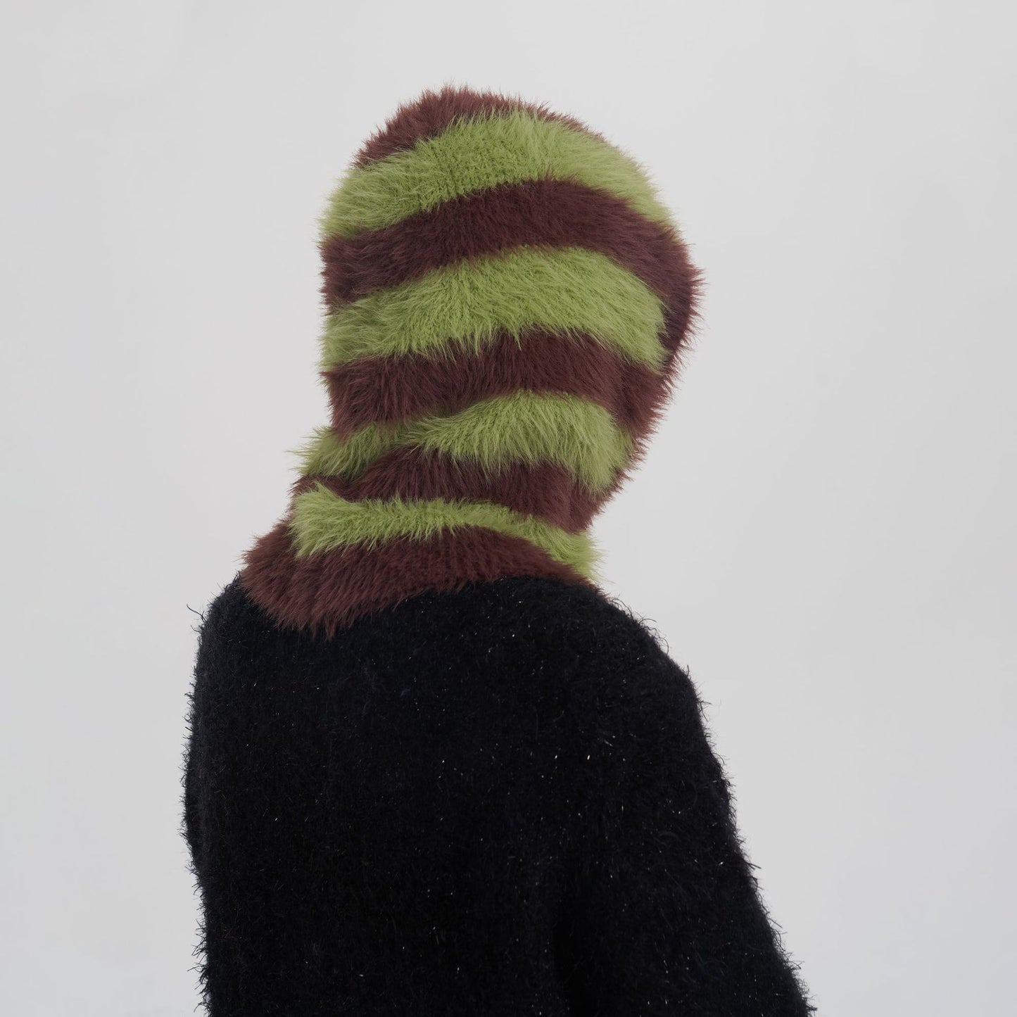 Unisex Color Block Knit Beanie Hat with Neck Protection