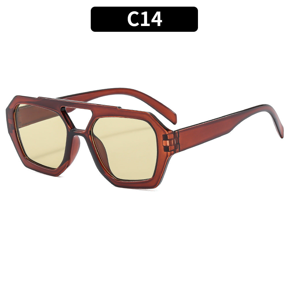 Trendy Square Pilot Sunglasses UV400 Protection