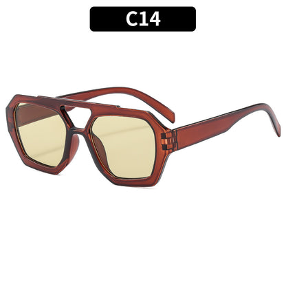 Trendy Square Pilot Sunglasses UV400 Protection