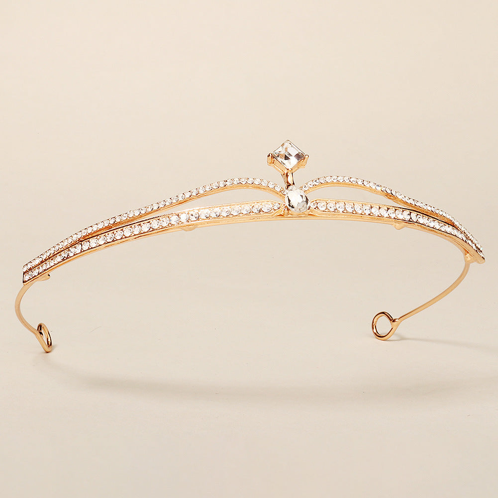 Bridal Crown with Exquisite Crystal Accents for Wedding and Parties