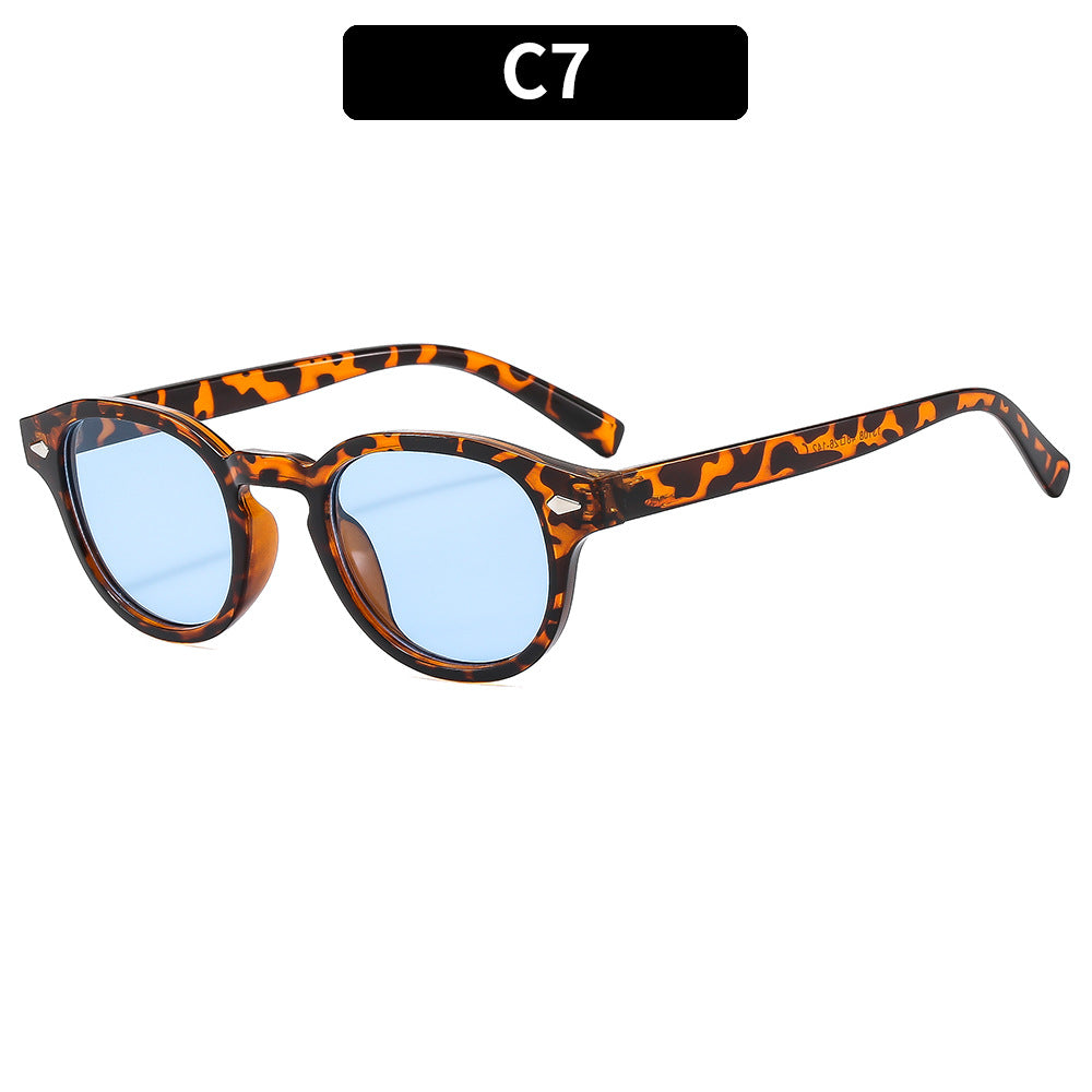 Retro Round Frame Sunglasses Stylish UV400 Protection