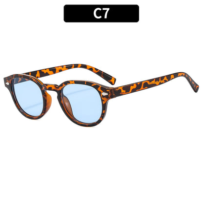 Retro Round Frame Sunglasses Stylish UV400 Protection