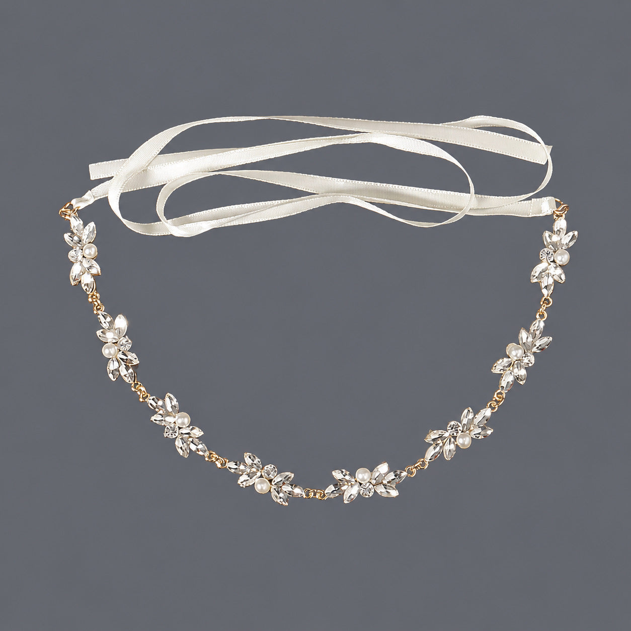 Elegant Floral Hairband with Rhinestones for Any Occasion