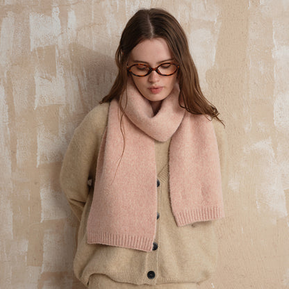 Cozy Wool Blend Knitted Scarf for Men and Women