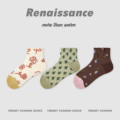 Socks Bubble Cuff Combed Cotton Breathable Casual