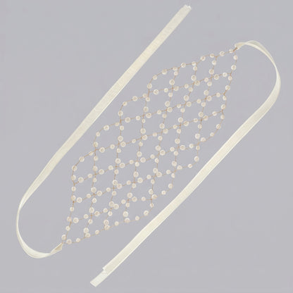 Exquisite Pearl and Crystal Flower Headpiece for Bridal Photoshoots