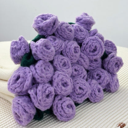 Handwoven Rose Bouquet Blanket Soft Plush Throw for Office Napping