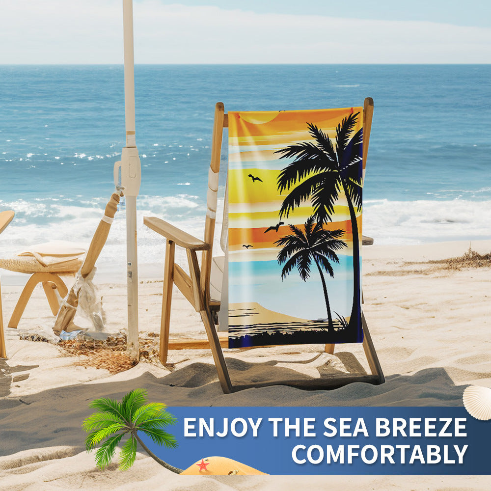 Custom Printed Beach Towel Microfiber Quick-Dry Towel